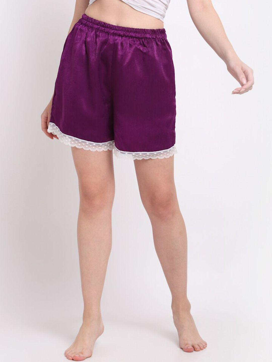 erotissch women purple lounge shorts