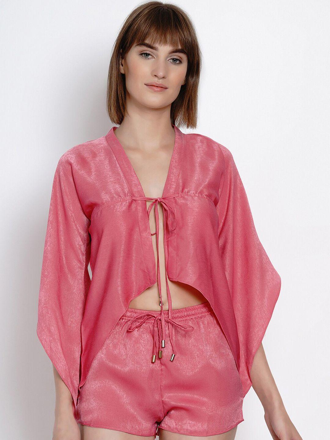 erotissch women rose pink solid robe