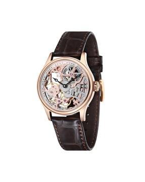es-8049-03 analogue watch with leather strap