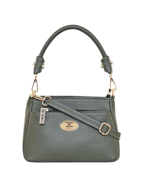 esbeda olive solid small sling handbag