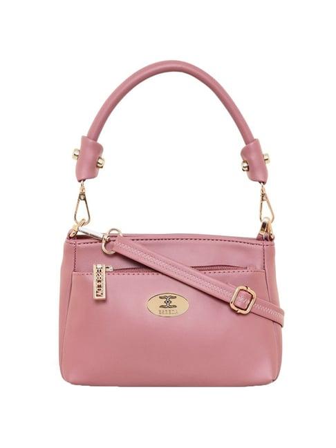 esbeda peach solid small sling handbag