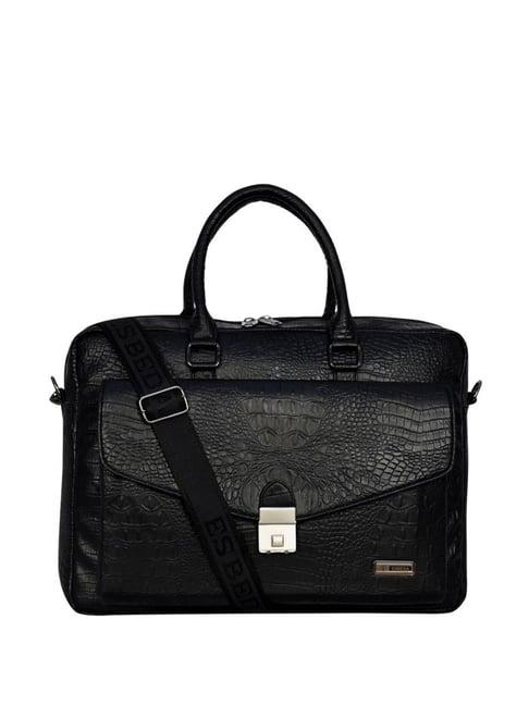 esbeda black large laptop messenger bag