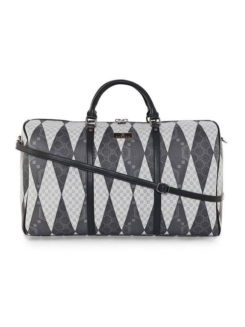 esbeda black printed large duffle bag