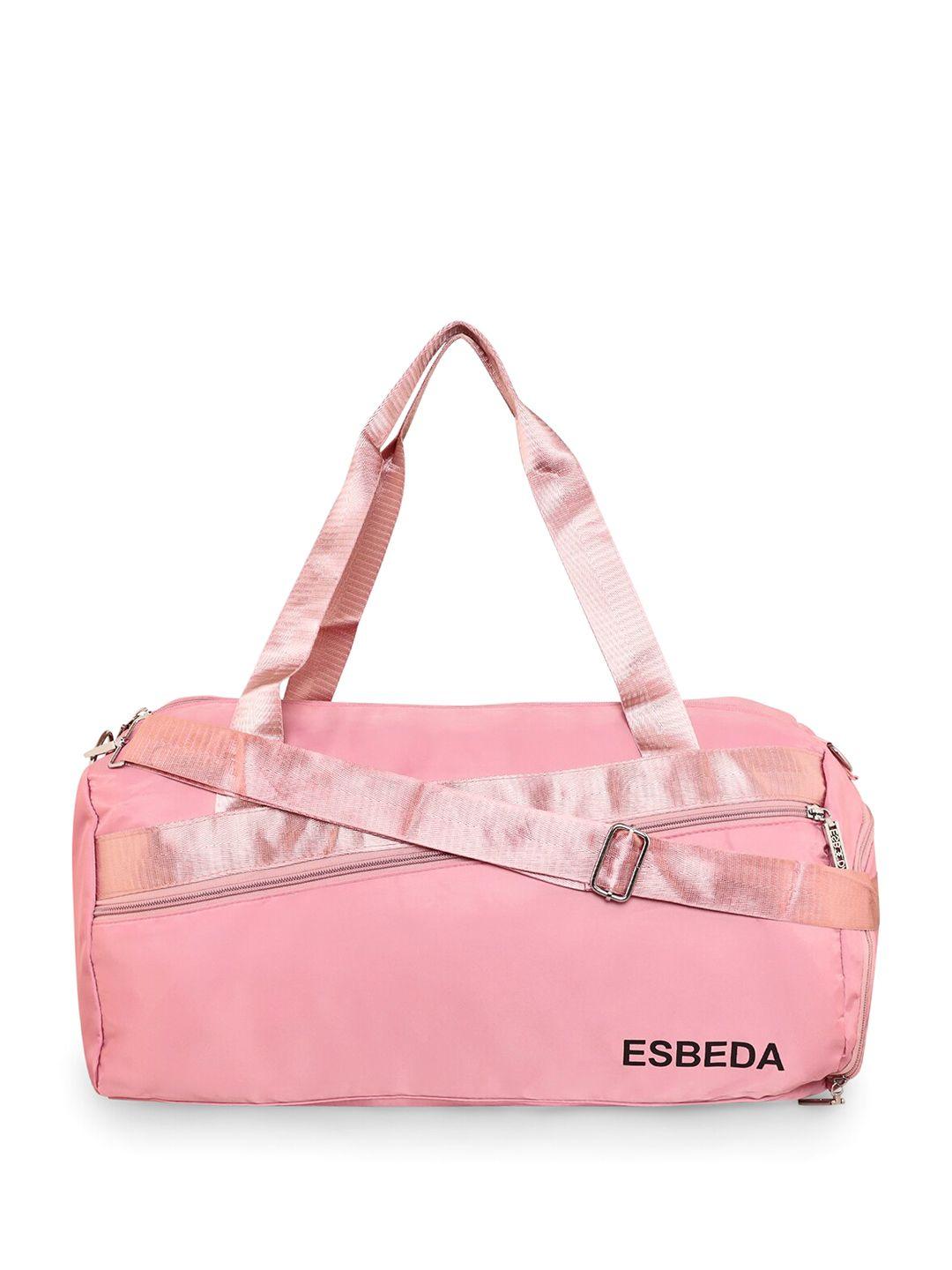 esbeda brand logo printed sports duffel bag