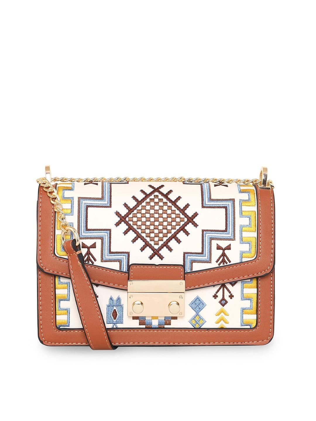 esbeda geometric printed sling bag