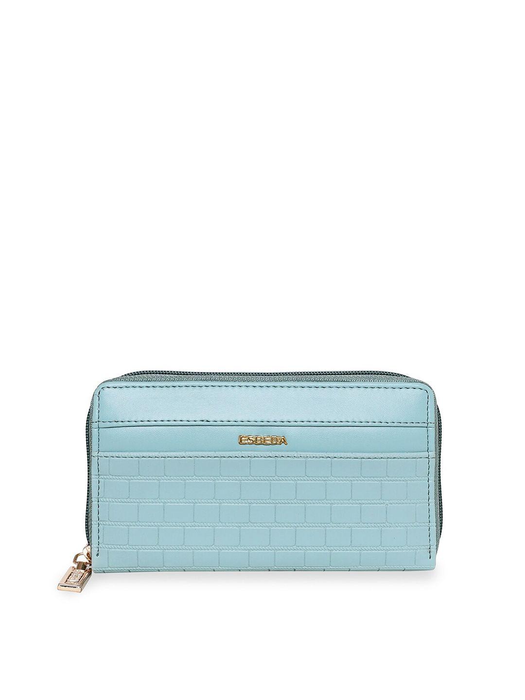 esbeda women textured zip around wallet