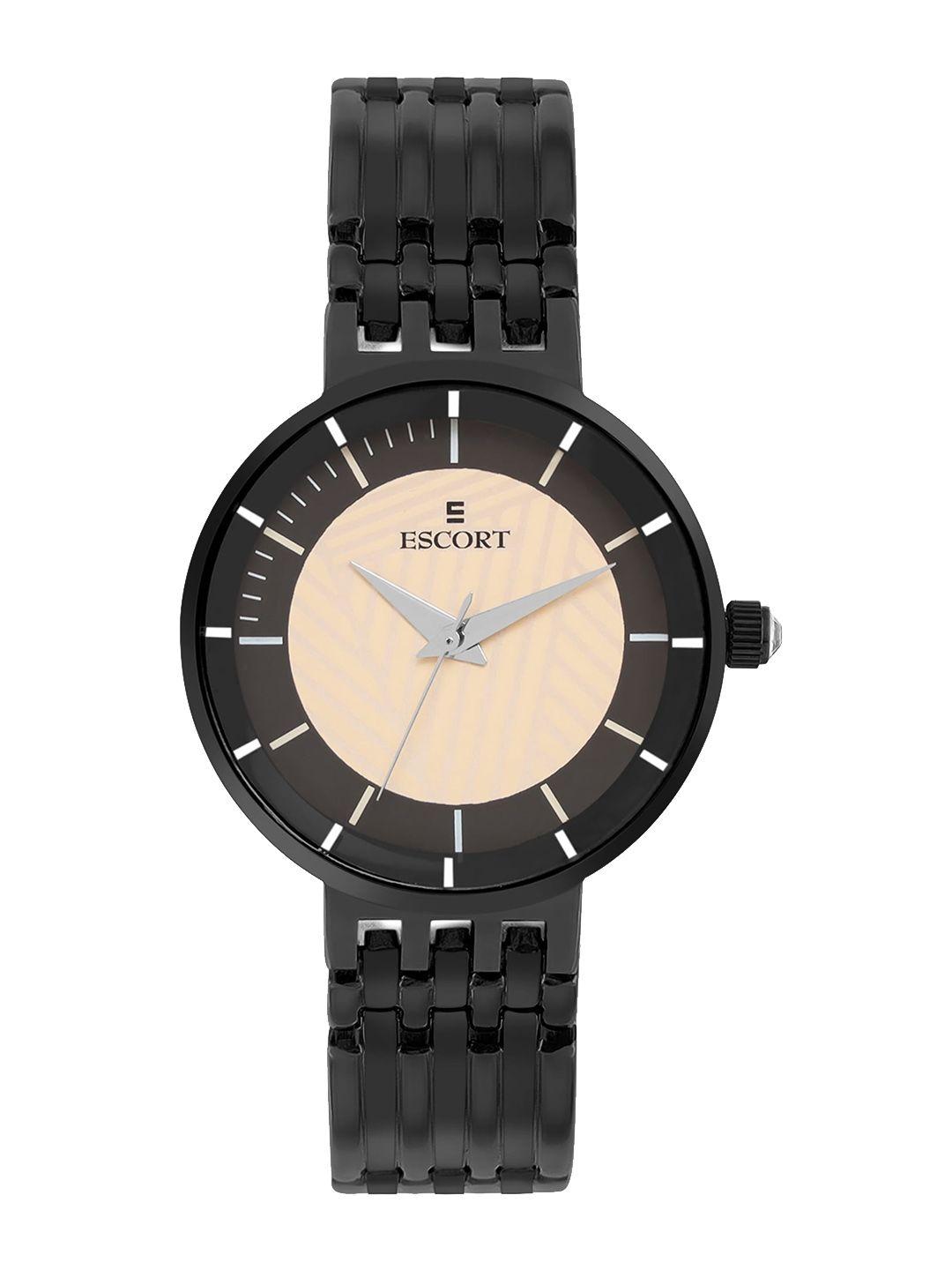 escort women textured straps analogue watch-e19007089bm11