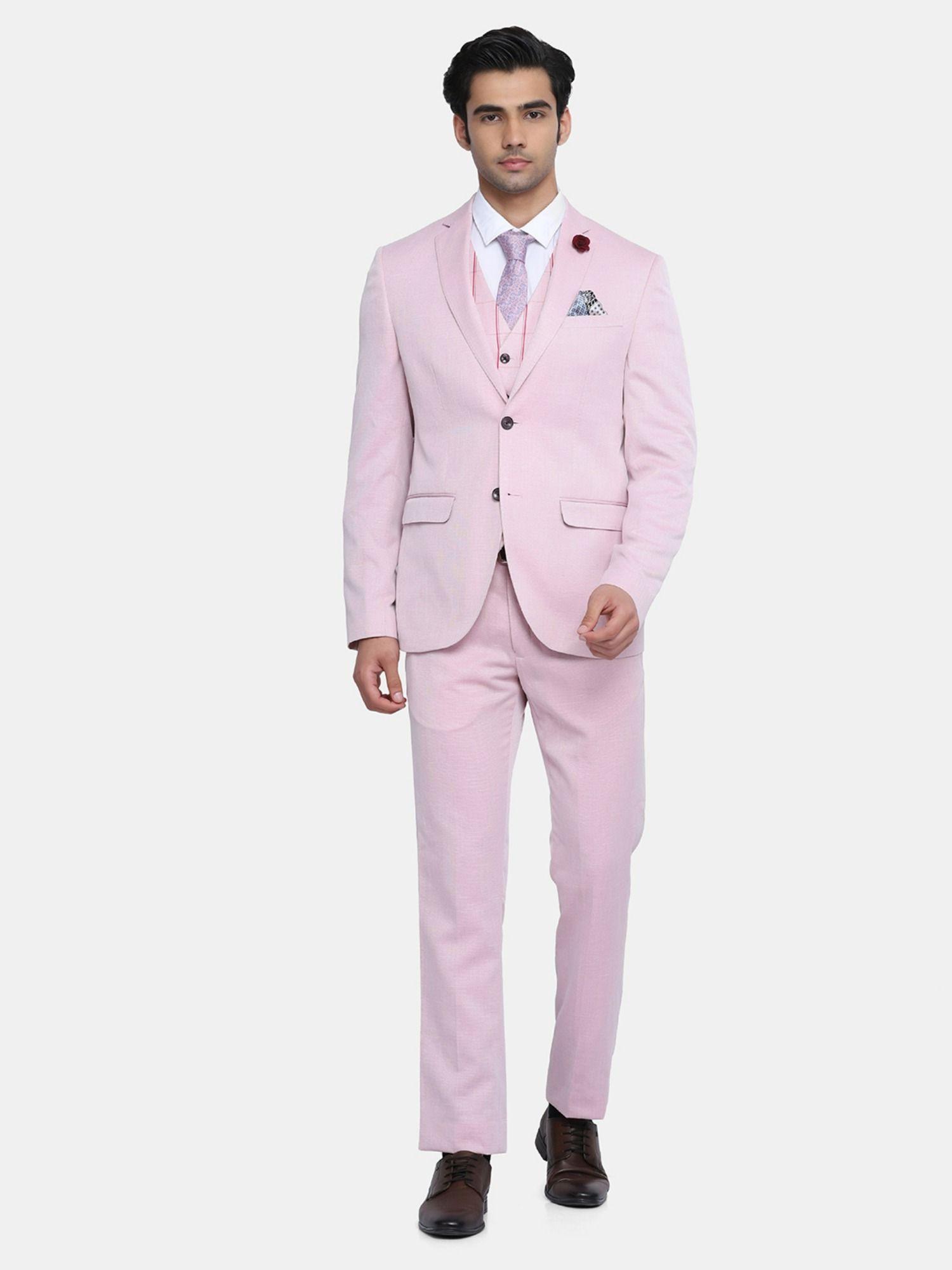 escott 3 pcs dobby suits in pink