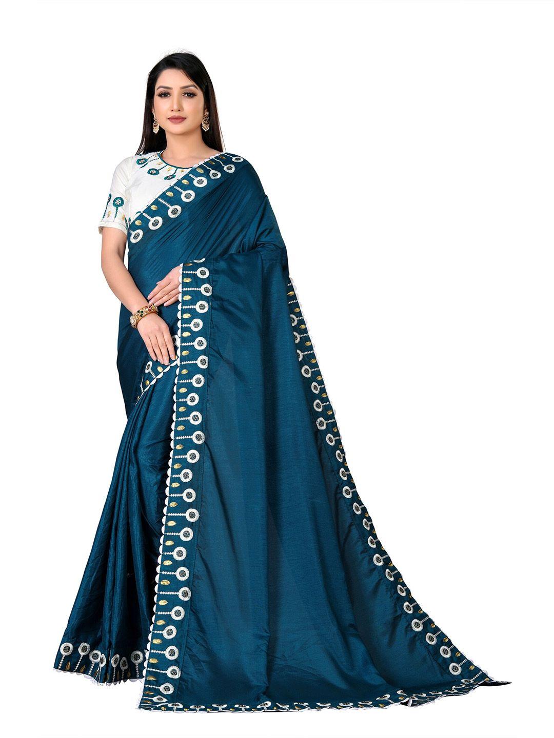 eshami embroidered pure cotton saree