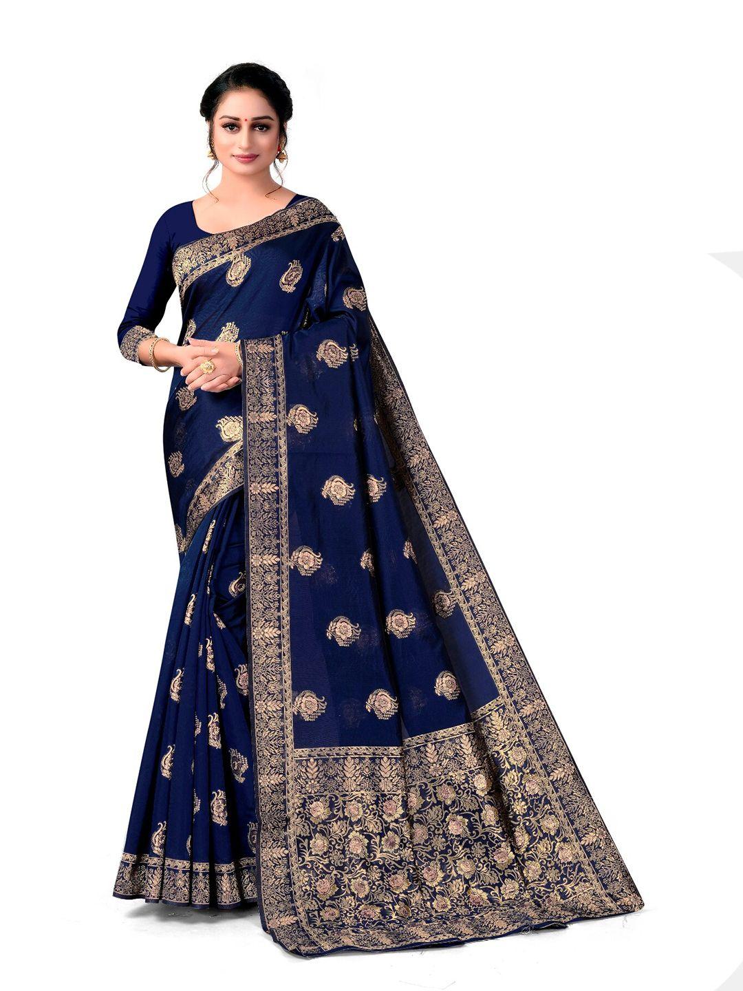 eshami woven design zari silk blend saree