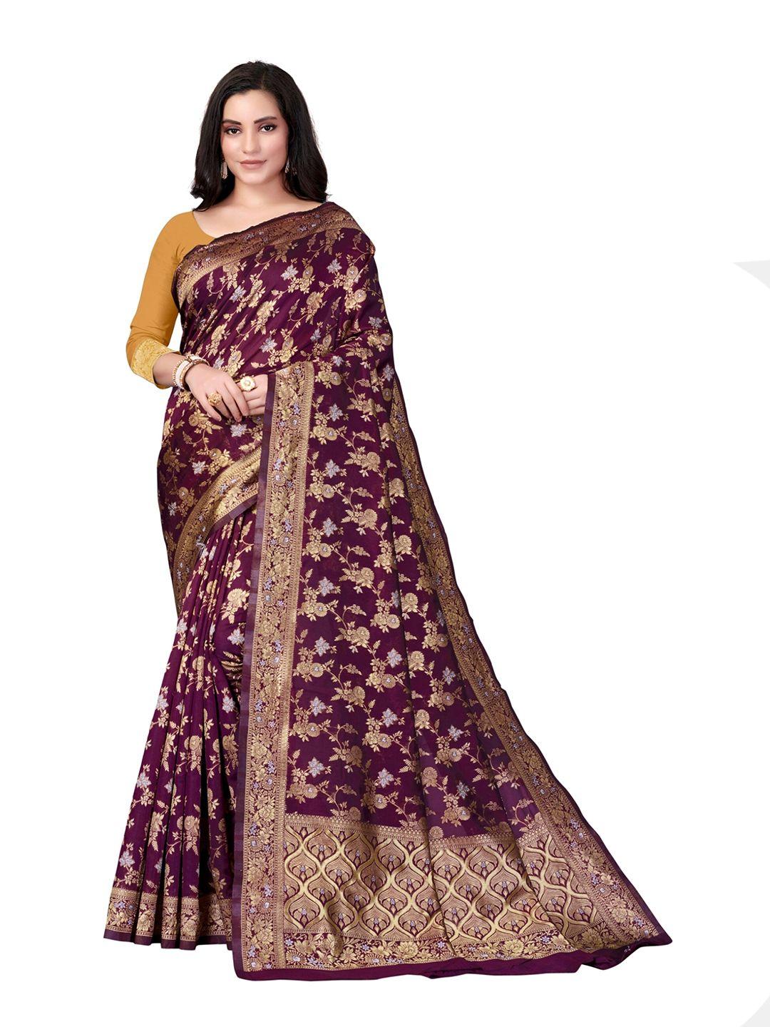 eshami woven design zari silk blend saree