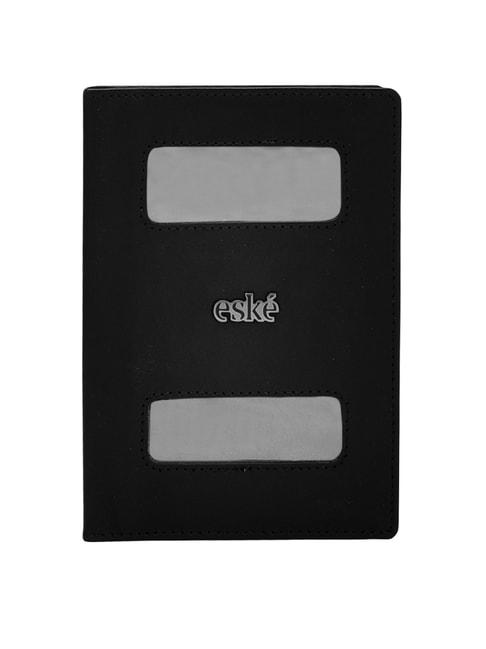 eske carson black solid small passport holder