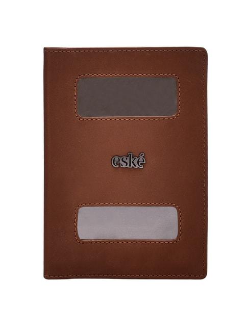 eske carson tan solid small passport holder