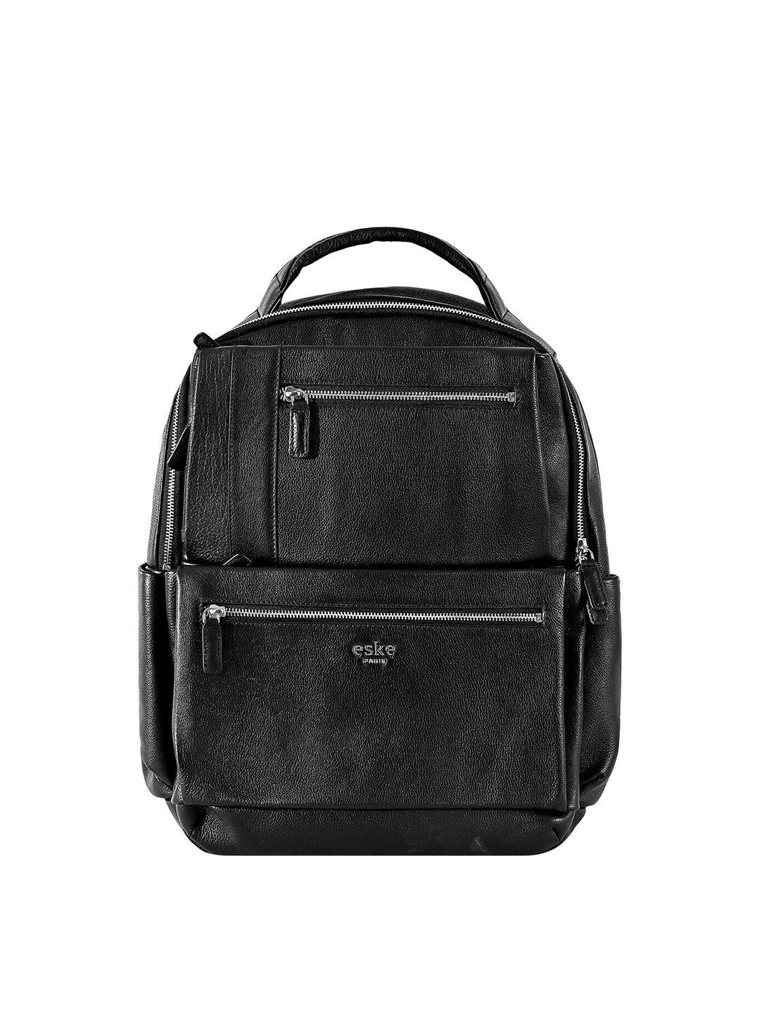 eske unisex black backpack with compression straps
