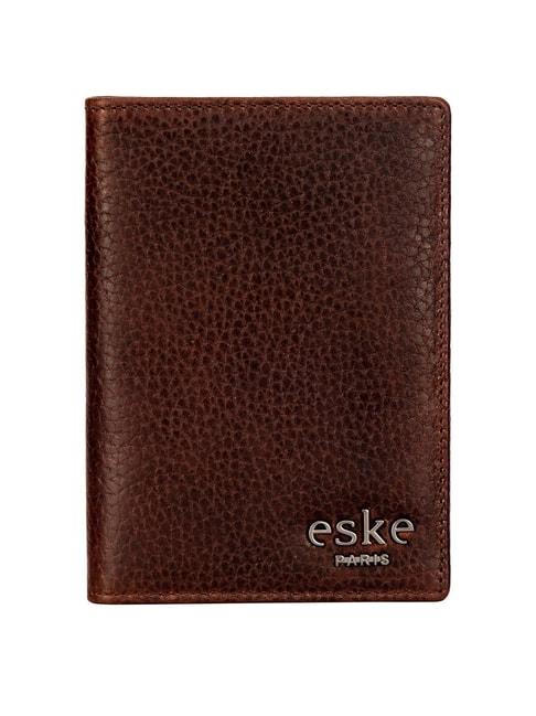 eske vannah cognac textured small passport holder