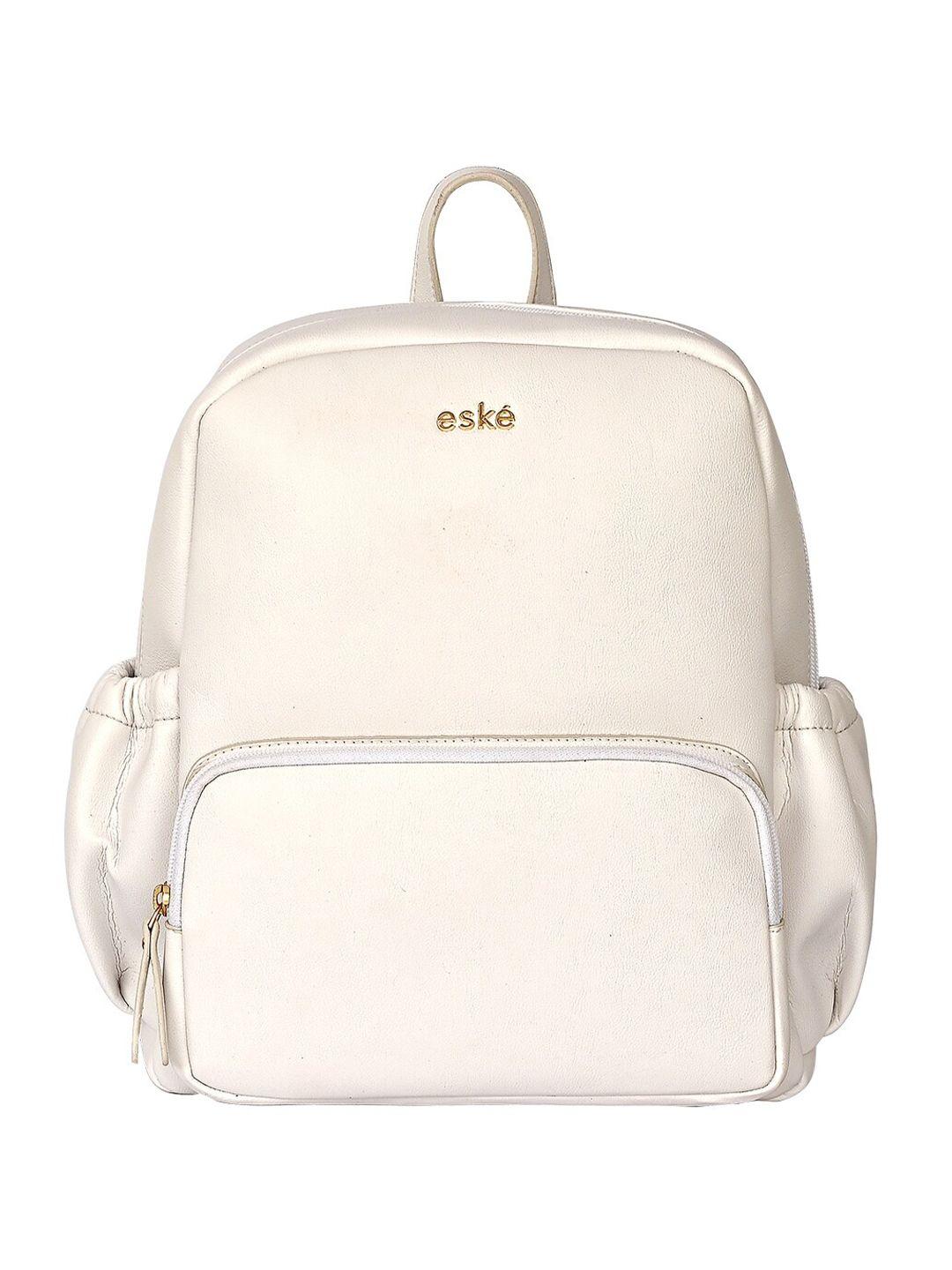 eske women white backpack with compression straps