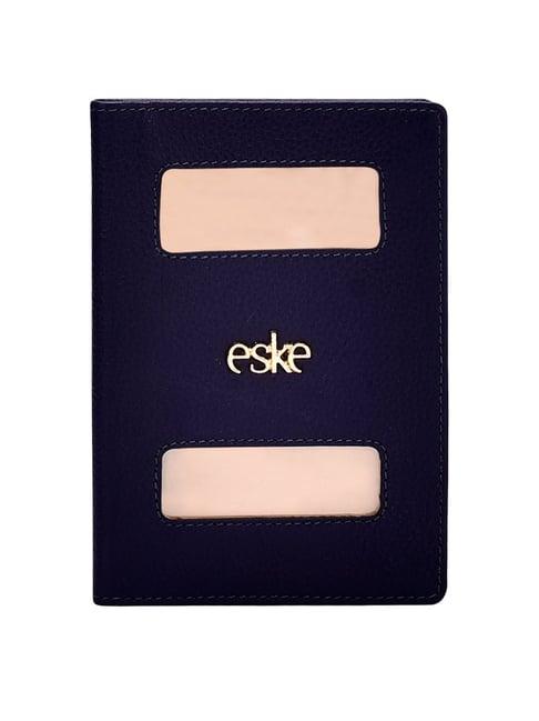 eske arche navyblue solid small passport holder