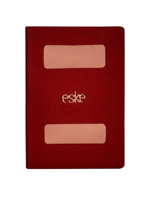 eske archer red solid small passport holder