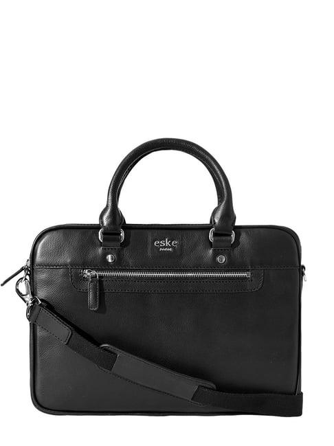 eske black large messenger bag