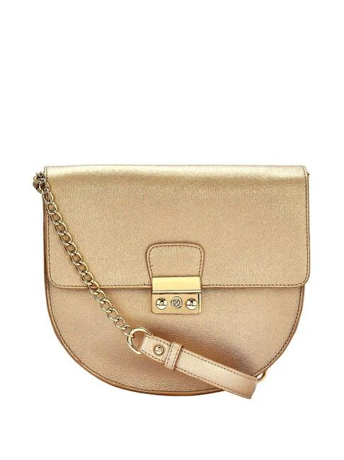 eske brittney golden solid medium sling handbag