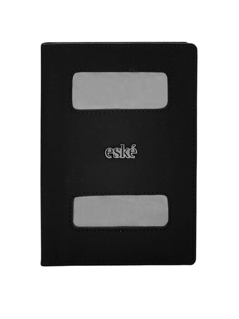 eske carson black solid small passport holder