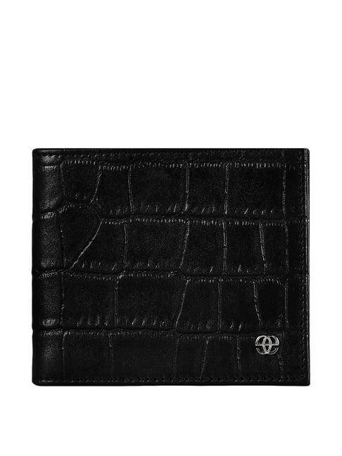 eske carter black casual leather bi-fold wallet for men