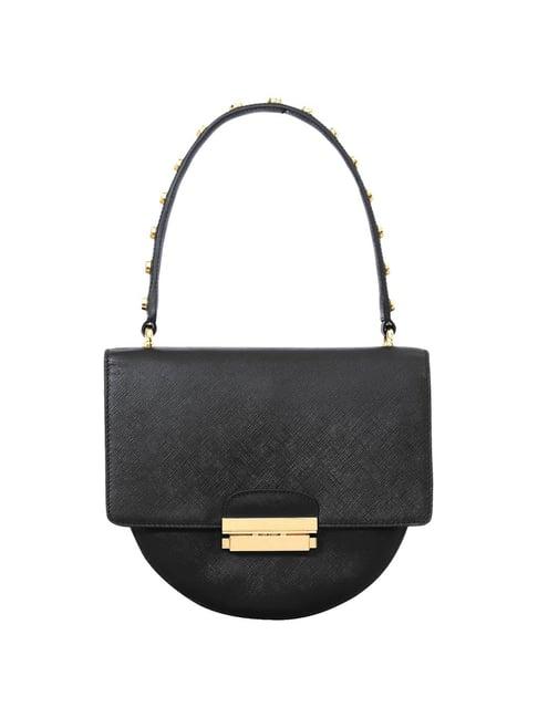 eske catalina black solid medium handbag