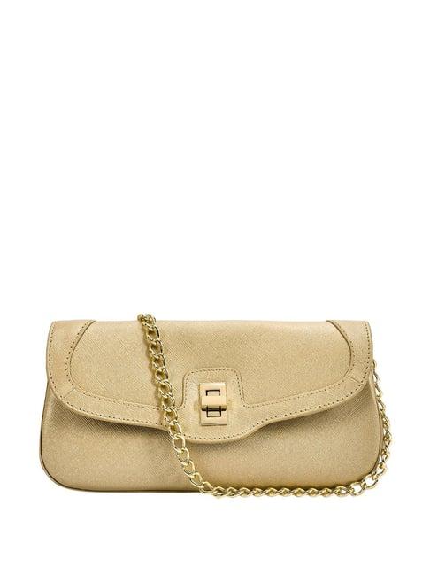 eske elsa beige solid medium shoulder handbag