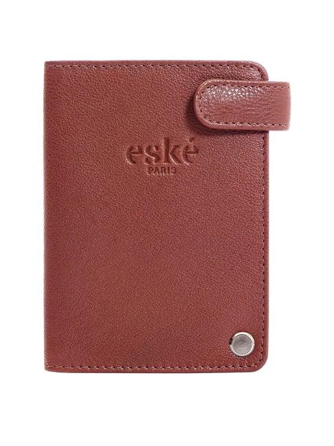 eske felix tan textured card holder