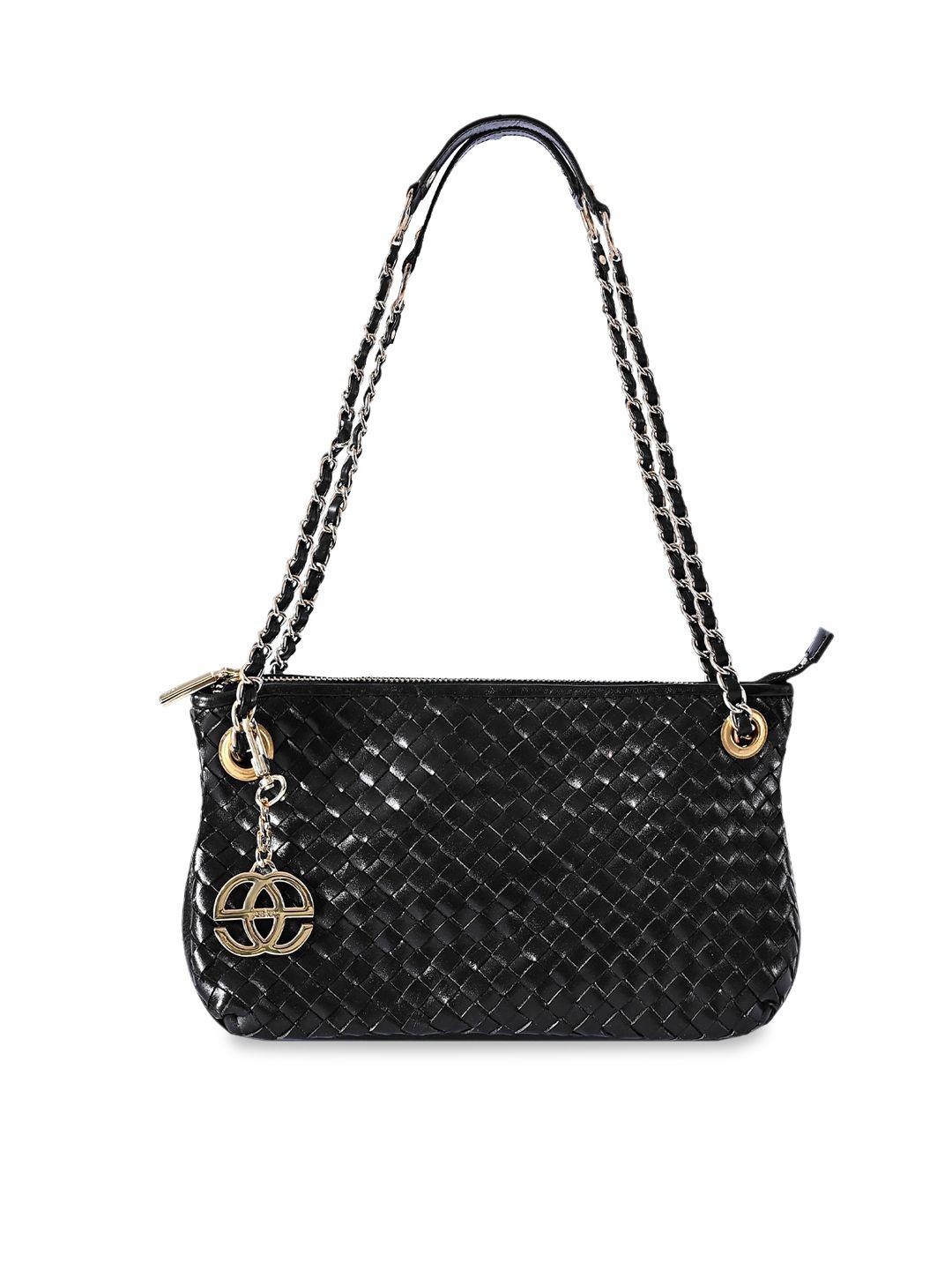 eske leather structured shoulder bag with quilted