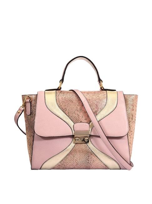 eske lucie pink printed large handbag