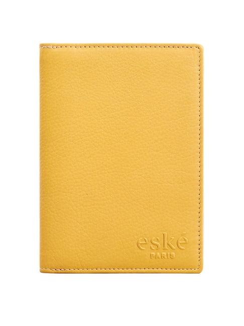 eske mabel yellow solid card holder