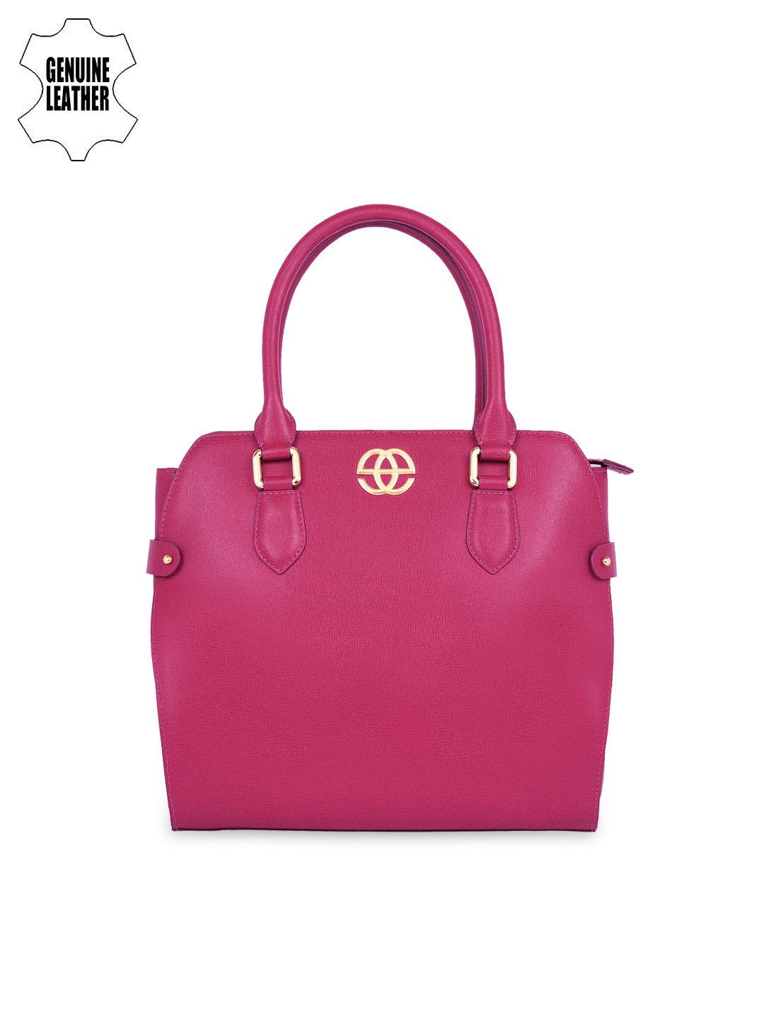 eske magenta leather handbag