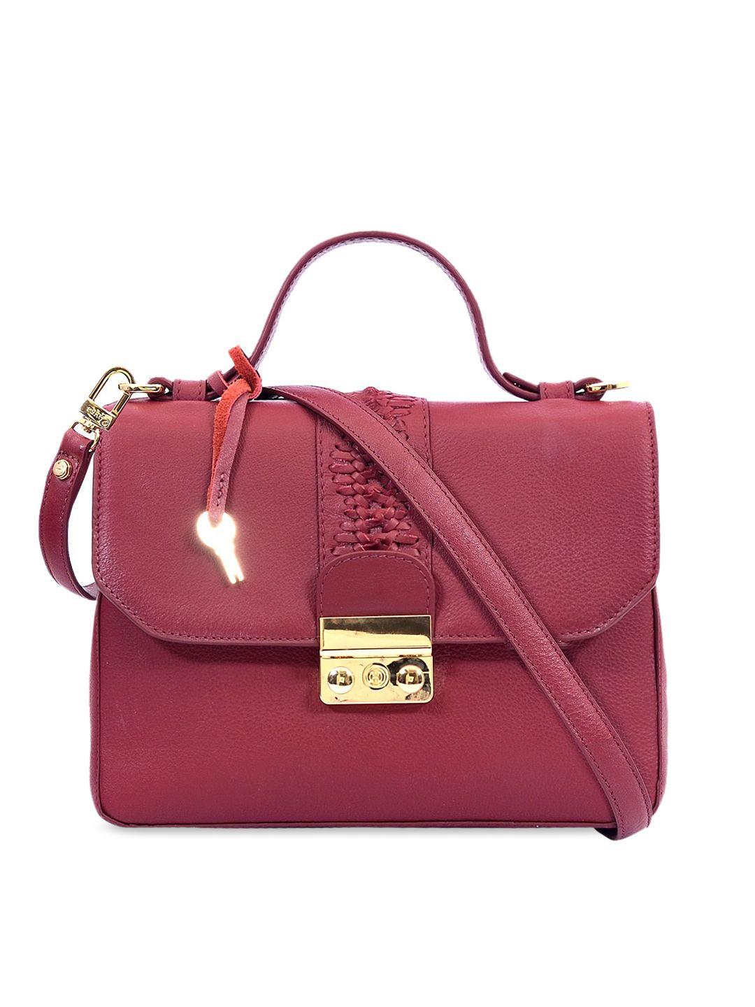 eske magenta solid sling bag