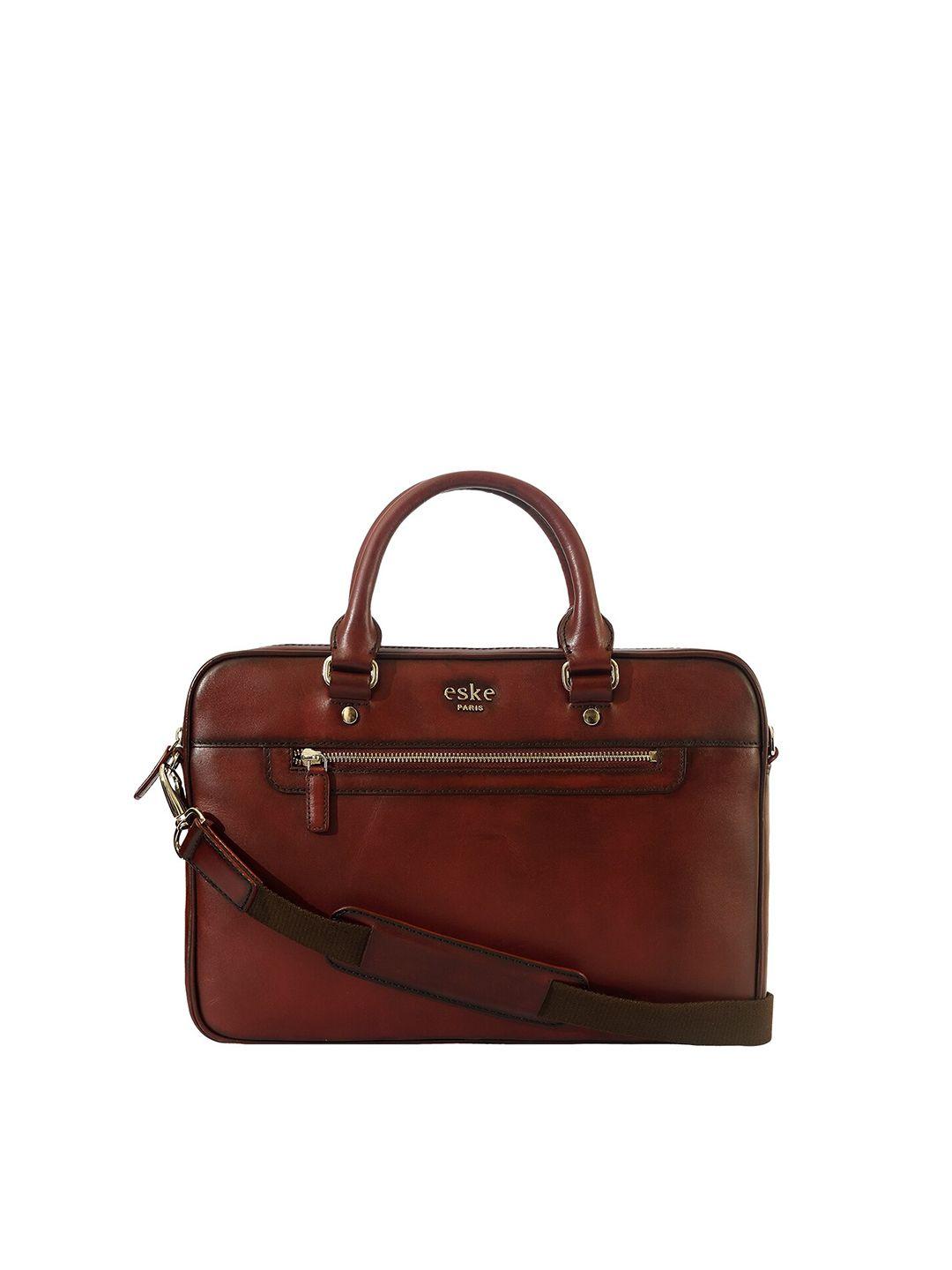 eske men leather laptop bag