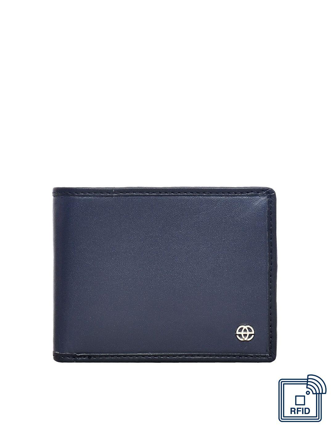 eske men navy blue solid two fold wallet