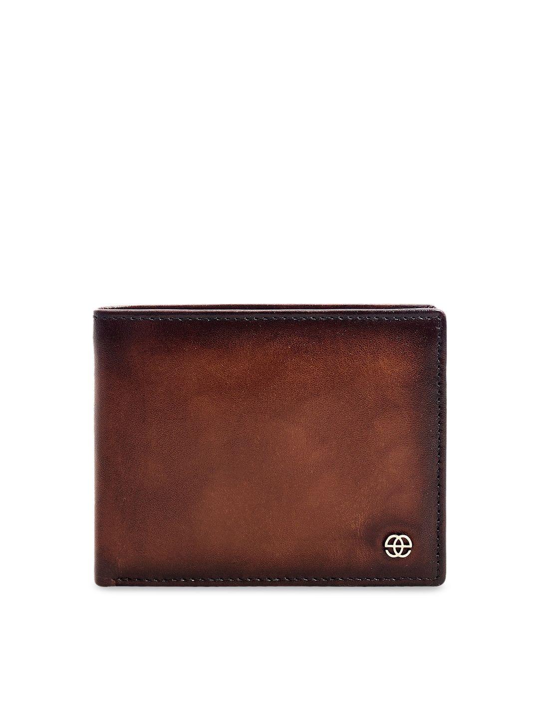 eske men tan solid leather wallet