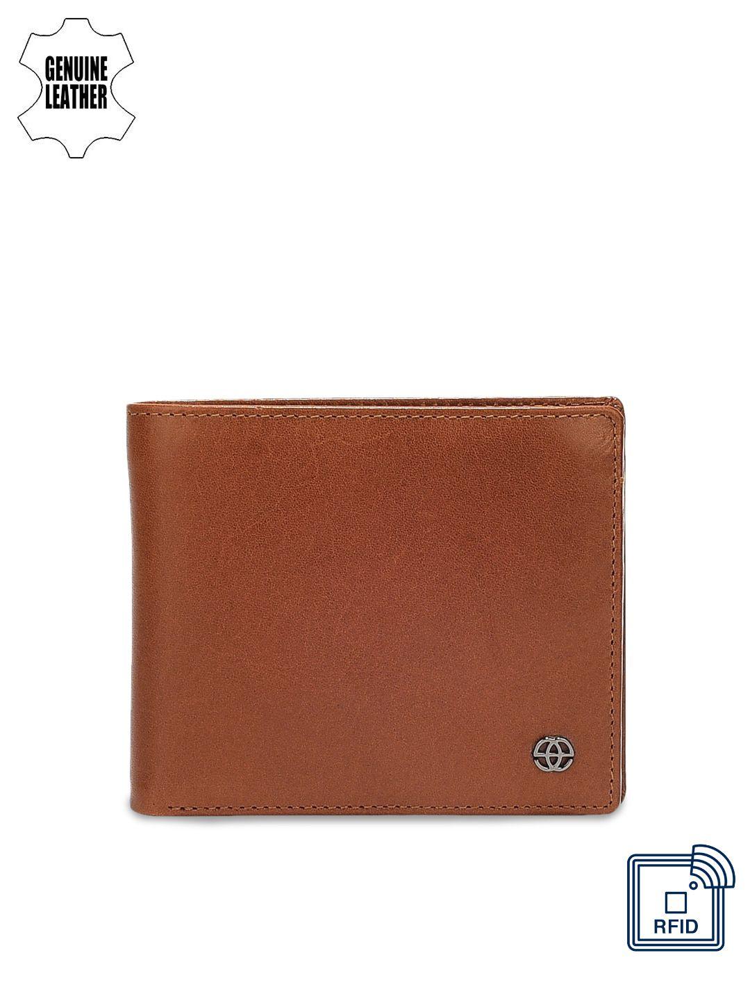 eske men tan solid two fold wallet