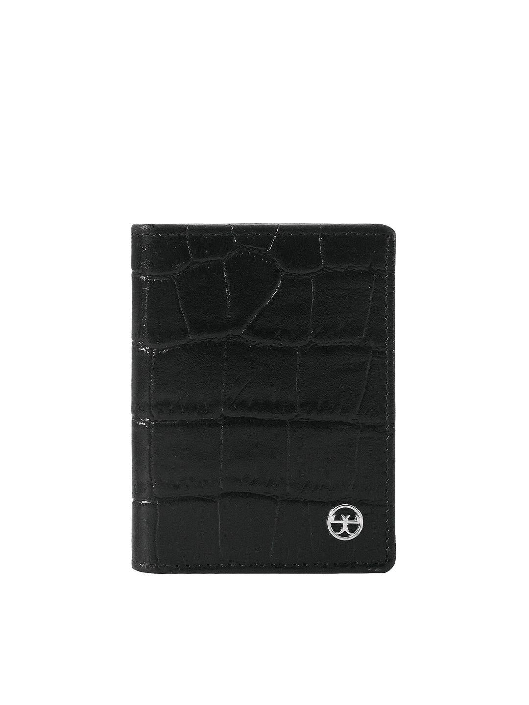 eske men textured leather card holder