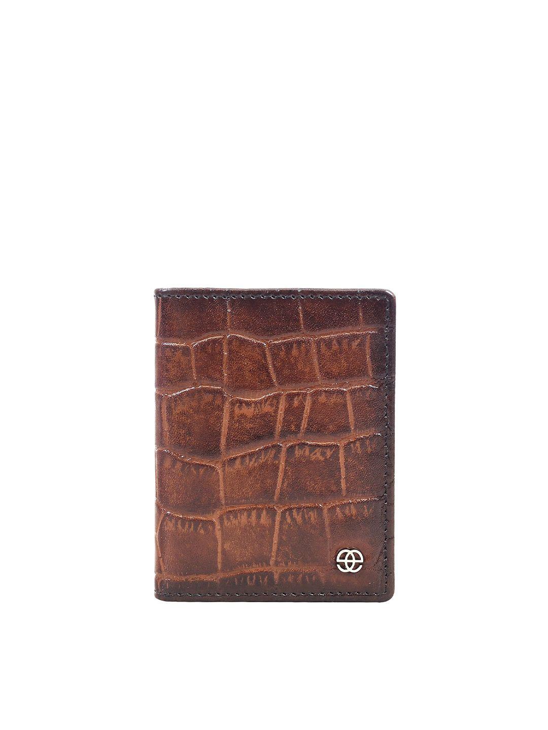 eske men textured leather card holder