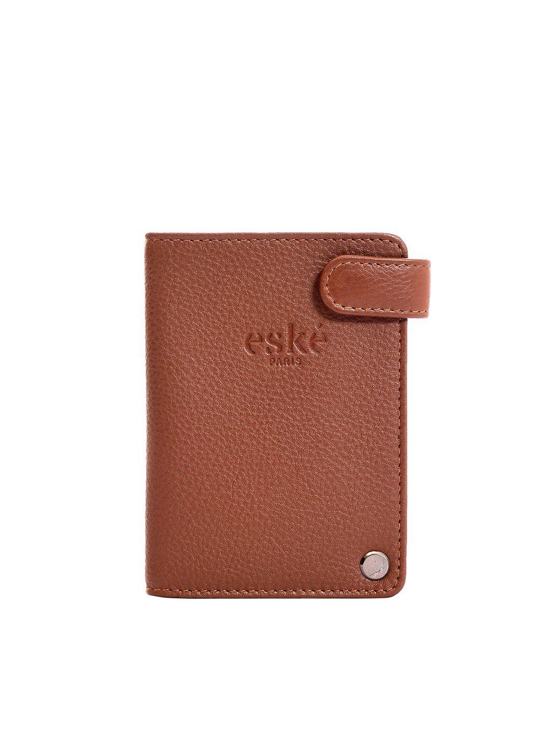 eske men textured leather card holder
