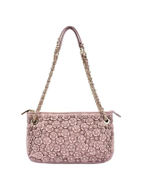 eske nabilo pink embellished medium shoulder handbag