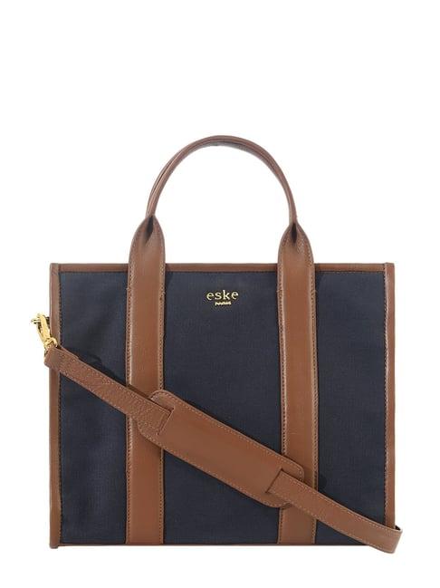 eske navy blue medium tote bag