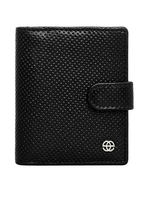 eske paco black textured small card holder