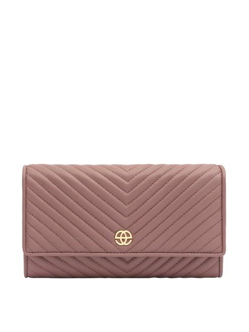 eske pink quilted wallet for women