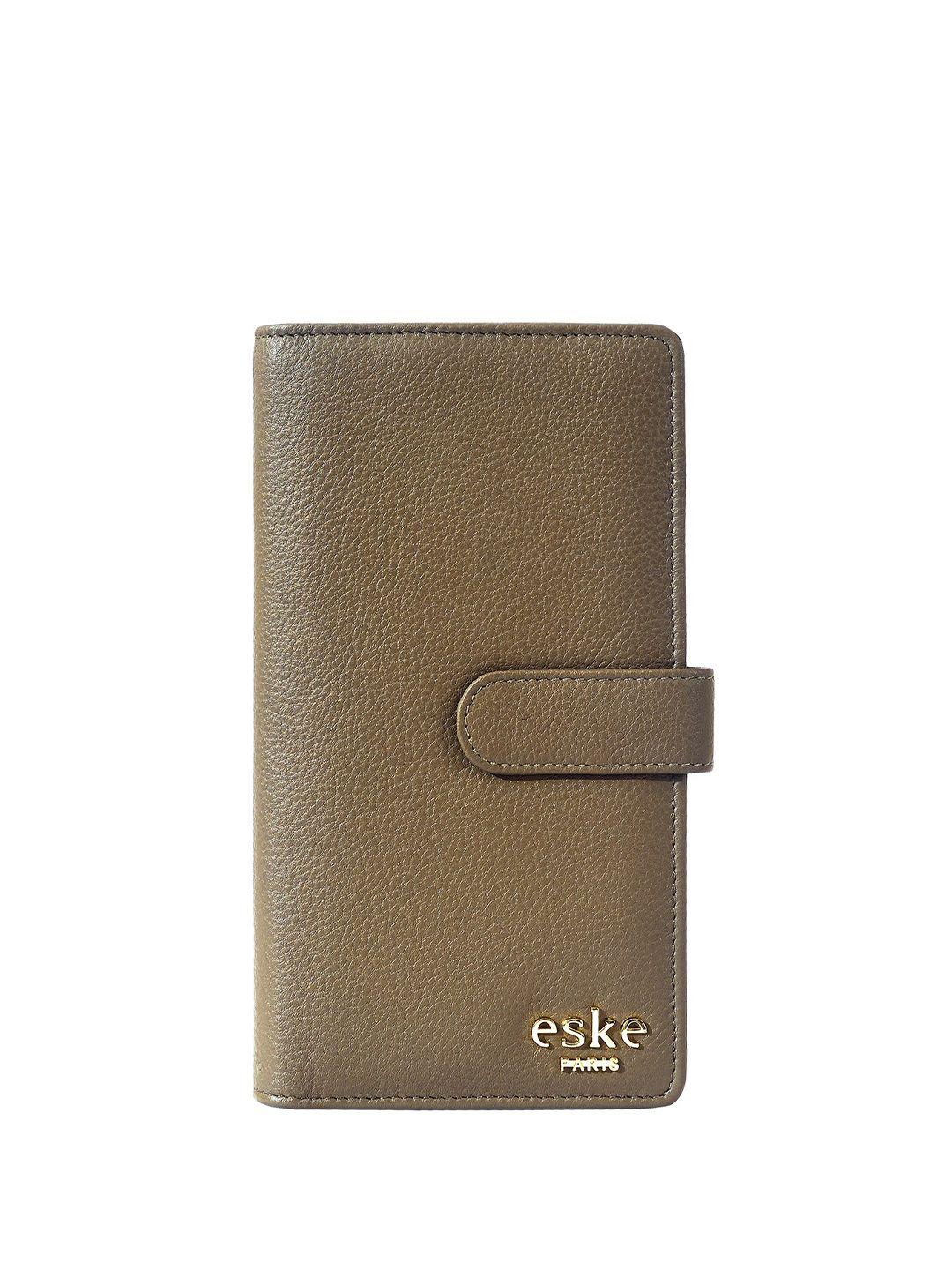 eske rfid leather zip around wallet