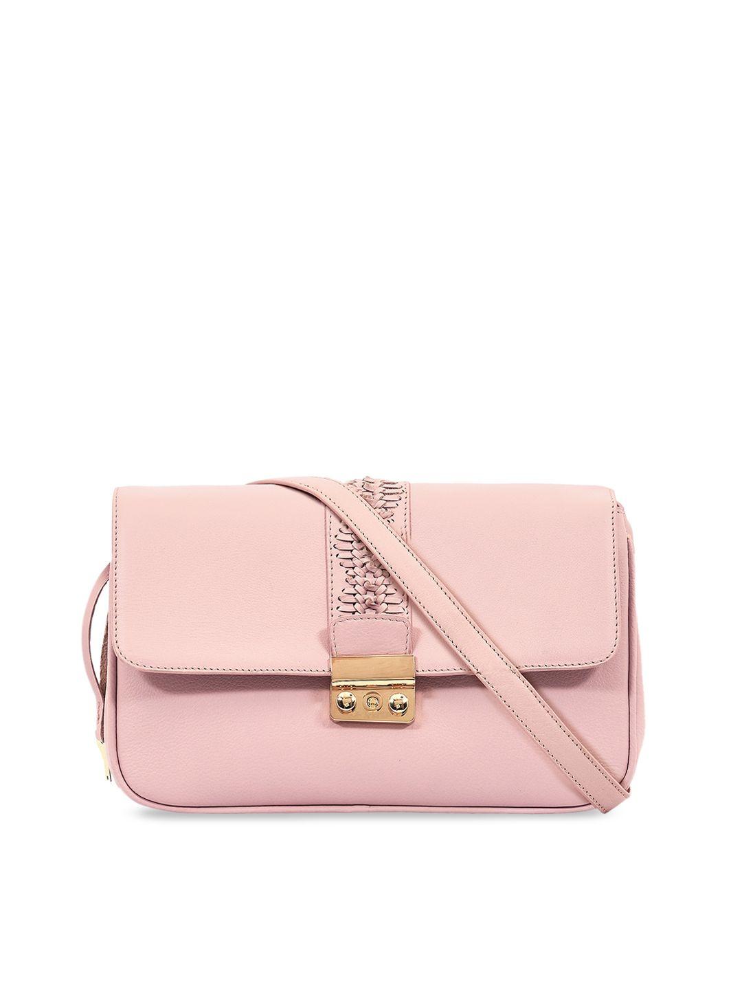 eske rose solid sling leather bag