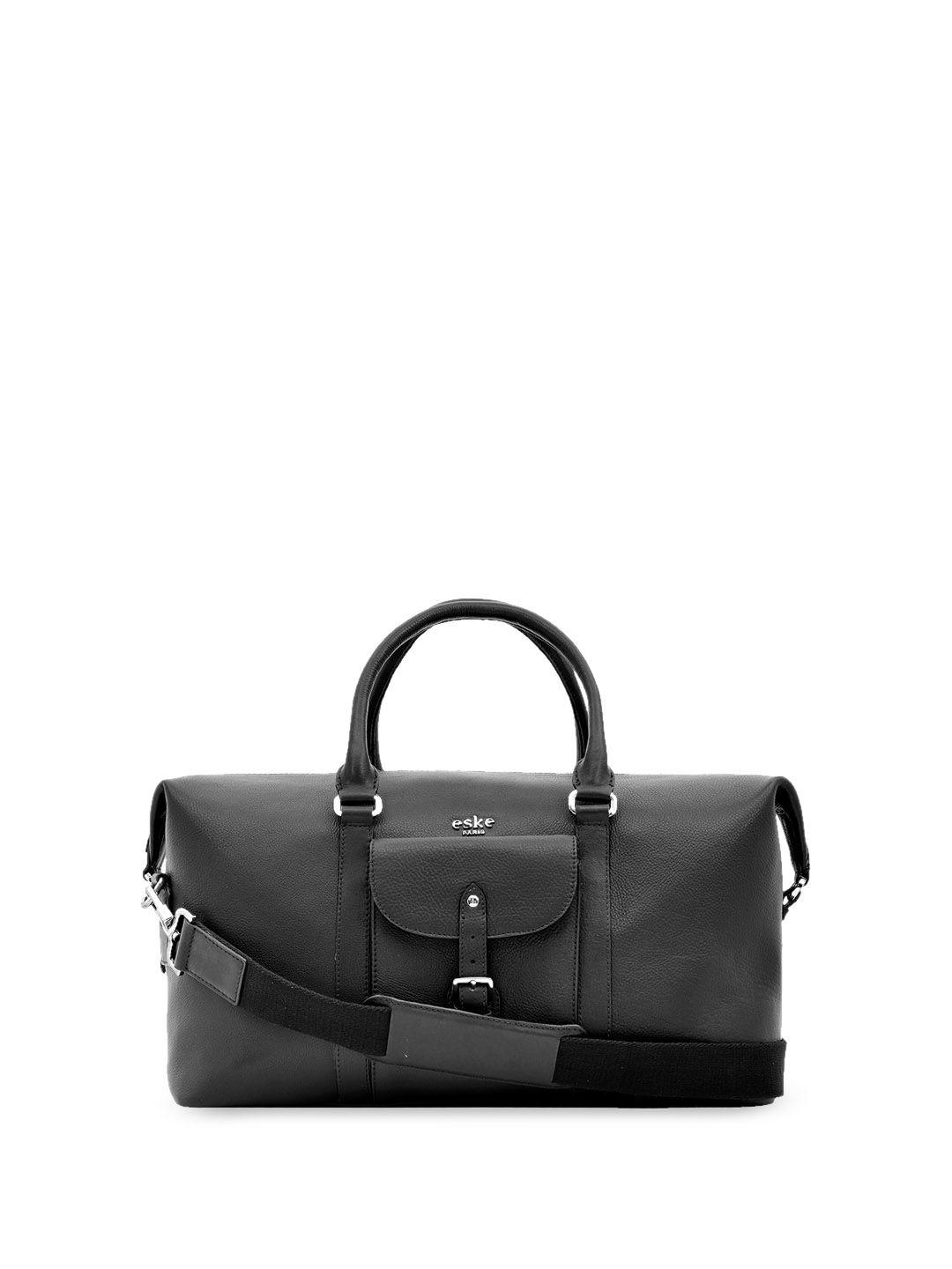 eske textured leather large duffel bag