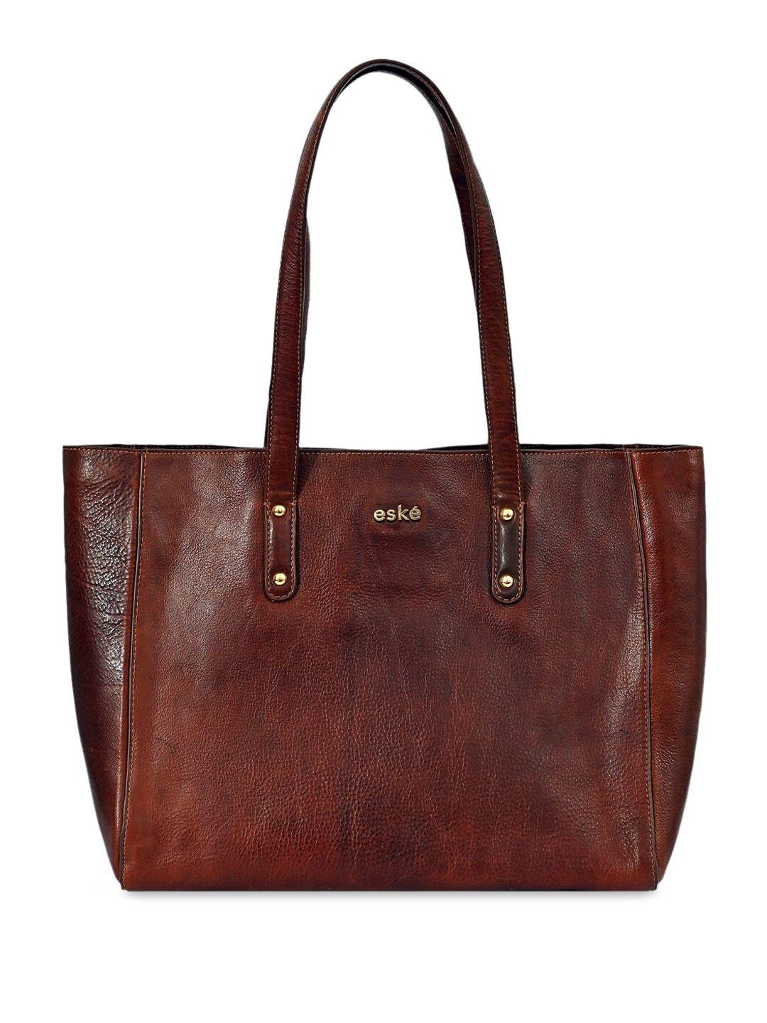 eske textured leather shopper tote bag