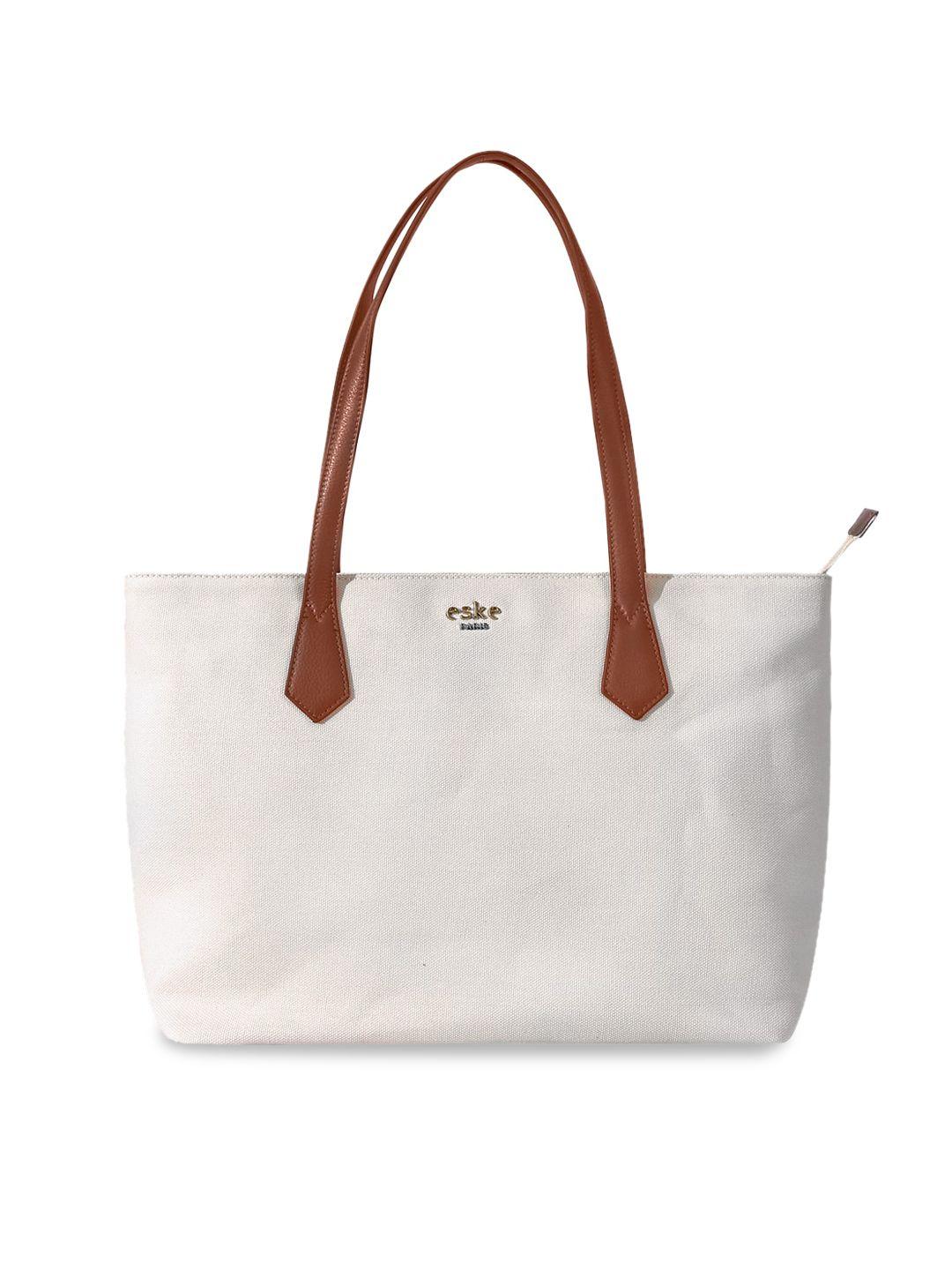 eske textured shopper canvas shoulder bag